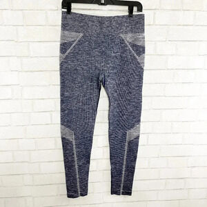 Saucony Blue & Gray Pull On High Rise Athletic Leggings Women's Size XL